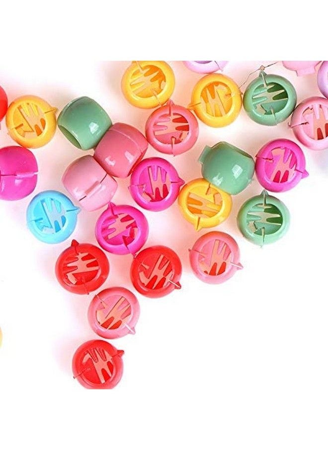CHEM-AB ENTEREPIRSE - Multicolored Plastic Hair Claw Clips Mini Hair Beads Clips Hair Accessories For Women Girls And Toddlers (Pack Of 60 Pcs) - Image 1