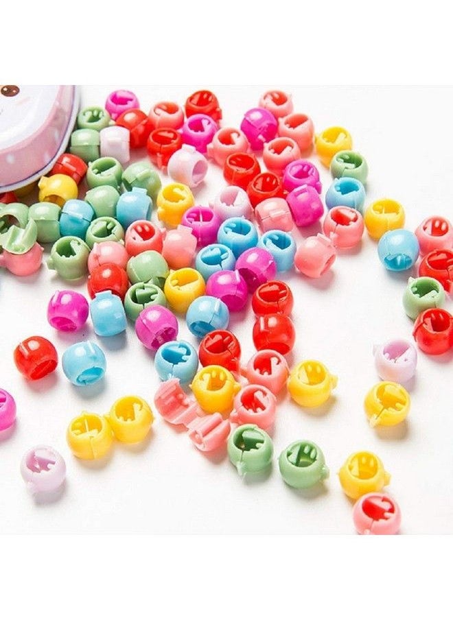 CHEM-AB ENTEREPIRSE - Multicolored Plastic Hair Claw Clips Mini Hair Beads Clips Hair Accessories For Women Girls And Toddlers (Pack Of 60 Pcs) - Image 1