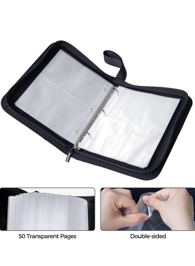 4-Pocket Binder Compatible with Pokemon Card, 400 Pockets Portable Trading Cards Holder Collector Album with 50 Removable Sheets for Boys Girls - Image 5