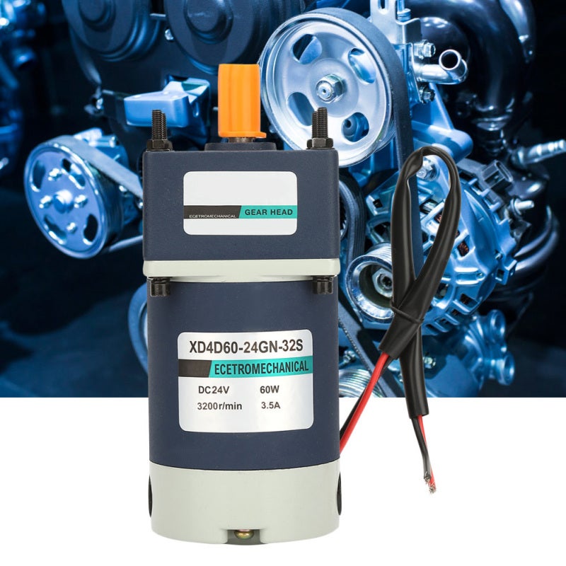 24V DC Geared Motor: 60W High Torque Metal Gear Motor - Adjustable Speed Helical Gear Motor for Robotics Projects, CNC Machine Tool, Industrial Automation, DIY Power Tools - Image 5