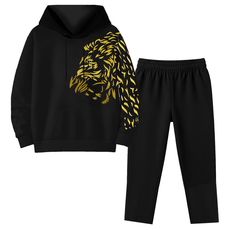 FASHA Kids Hoodie & Lower Set for Boys & Girls | Winter Wear Tracksuit |Hooded Sweatshirt with Jogger Pants| Comfortable Cotton Blend Clothing for Children (2-16 Years) - Image 5
