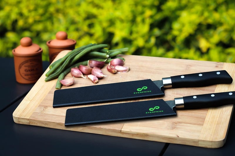 EVERPRIDE 8 Inch Chef Knife Sheath Set (2-Piece Set) Universal Blade Edge Cover Guards for Chef and Kitchen Knives – Durable, BPA-Free, Felt Lined, Sturdy ABS Plastic – Knives Not Included - Image 2
