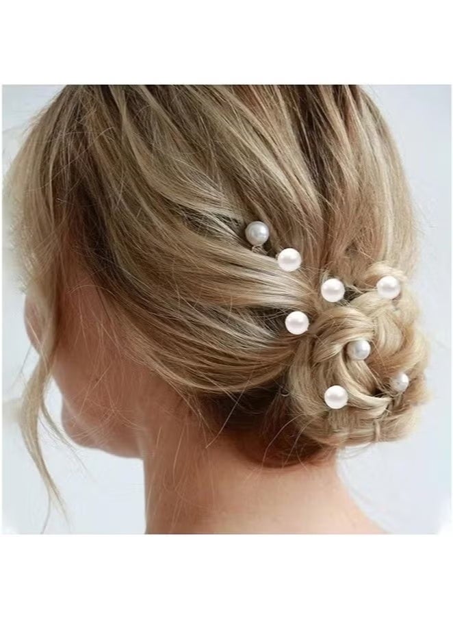 JUMEI 40PCS Pearl & Butterfly Hair Pins Set – Mini White Pearl Bobby Pins for Women & Girls, Wedding Bridal Hair Accessories for Updos, Braids & Party Hairstyles - Image 4