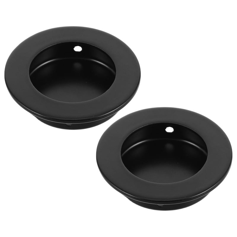Stainless Steel Hidden Curtain Closet Handles 2pcs Recessed Invisible Cabinet Door Pulls - Image 2