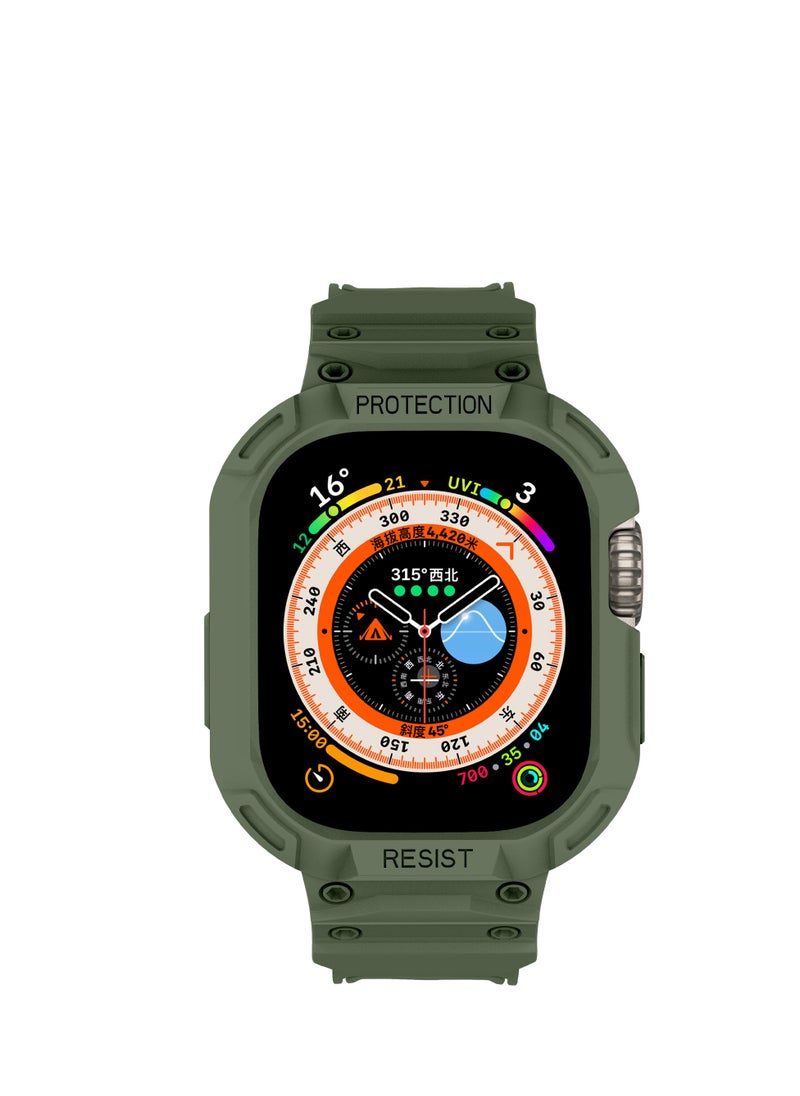 GULFLINK - Band Case Sports Wrist For Apple Watch 8 Ultra 49mm Green - Image 1