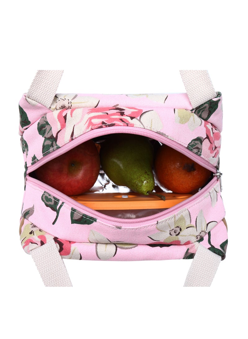 Loquat - Printed Schoolbag Fashionable Three-Piece Backpack For Girls Pink - Image 1