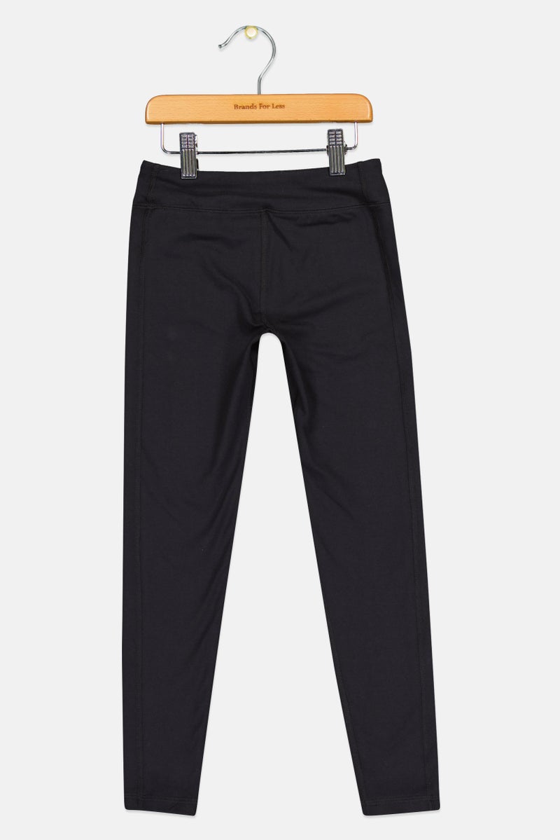 UNDER ARMOUR Kids Girl Training Leggings, Black - Image 3