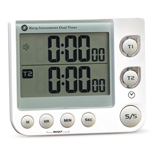 Bjerg Instruments Dual Digital Kitchen Count Up and Countdown Timer with Large Digit LCD Display - Image 1