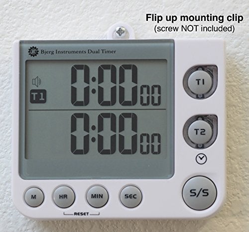 Bjerg Instruments Dual Digital Kitchen Count Up and Countdown Timer with Large Digit LCD Display - Image 5