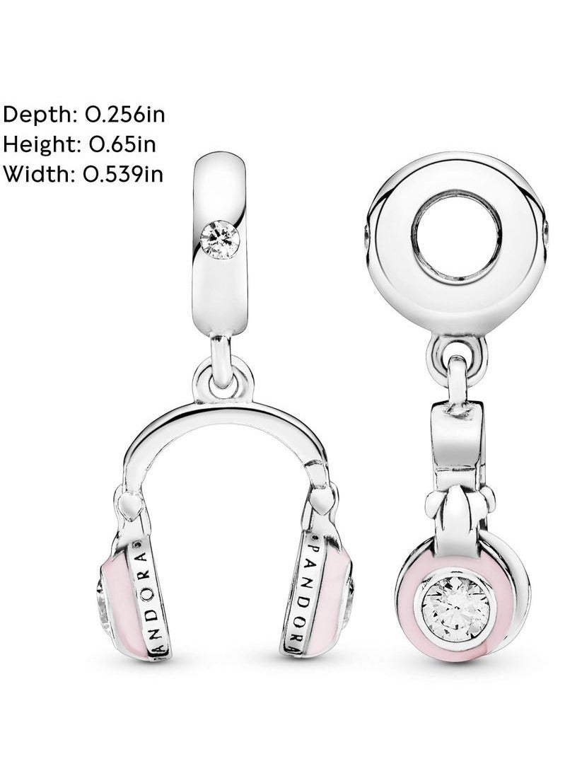 بان هوم  قلادة سماعة رأس 925 فضة استرليني مكعب زركونيا - Image 4