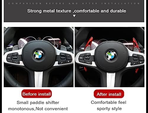 NeekTail Aluminum Alloy Paddle Shifter Compatible with BMW (2018-2024, G Platform) FIT 3 4 5 6 7 8 X3 X4 X5 X6 X7 Z4 Series (red) - Image 4