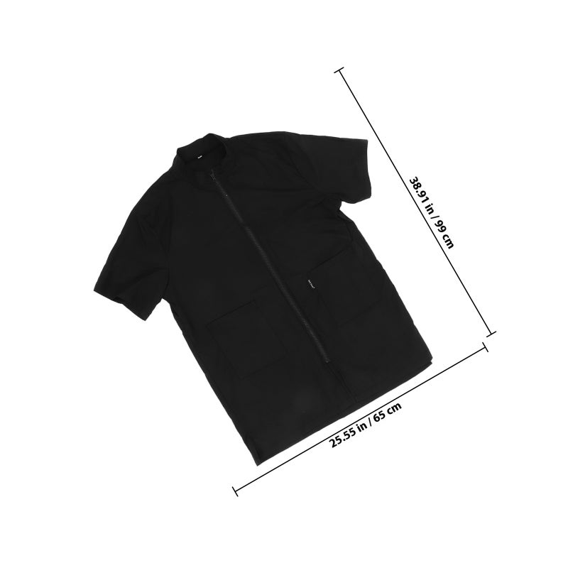 Waterproof Pet Cosmetologist Clothes Pet Salon Grooming Apron Beautician Bath Uniform for Home Outdoor (Black, Size XXL) - Image 2