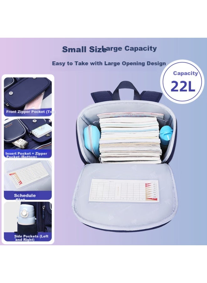 Ninth Castle The Ninth Castle Schoolbag For Primary School Students, Spine-protecting And Load-reducing Children's Backpack For Grades 1-3, Water-resistant Large Capacity Backpack For Boys And Girls - Image 3