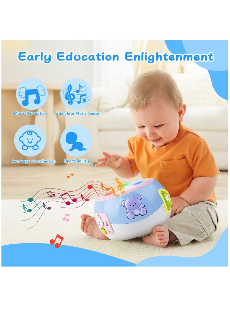 Excefore Toys for 1 Year Old Boy Girl Gift, Baby Drum Crawling, Light - Musical Toy for Toddlers 1-3 Learning Toys Tummy Time Toys for 12 months + First Birthday Gifts for 1+Year Old Kids  - Image 2