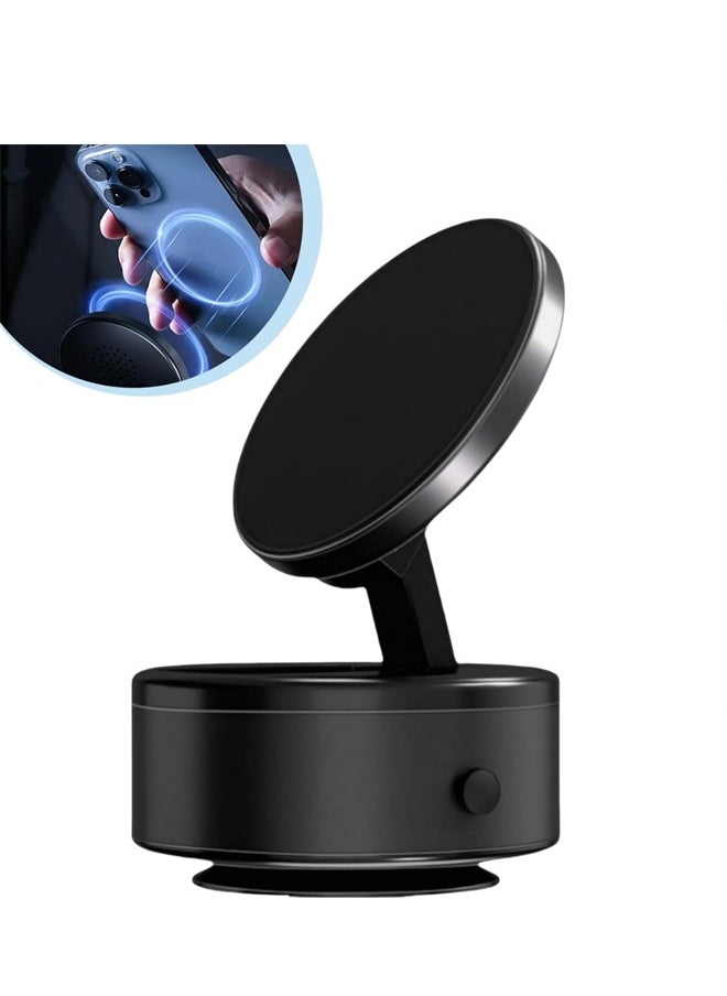PADOM Electric Vacuum Magnetic Suction Car Phone Mount, Car Electric Suction Cup Vacuum Magnetic Phone Holder, 360° Rotating Suction Cup Holder for Car, Gym, Mirror, Smooth Surfaces, Adjustable  - Image 1