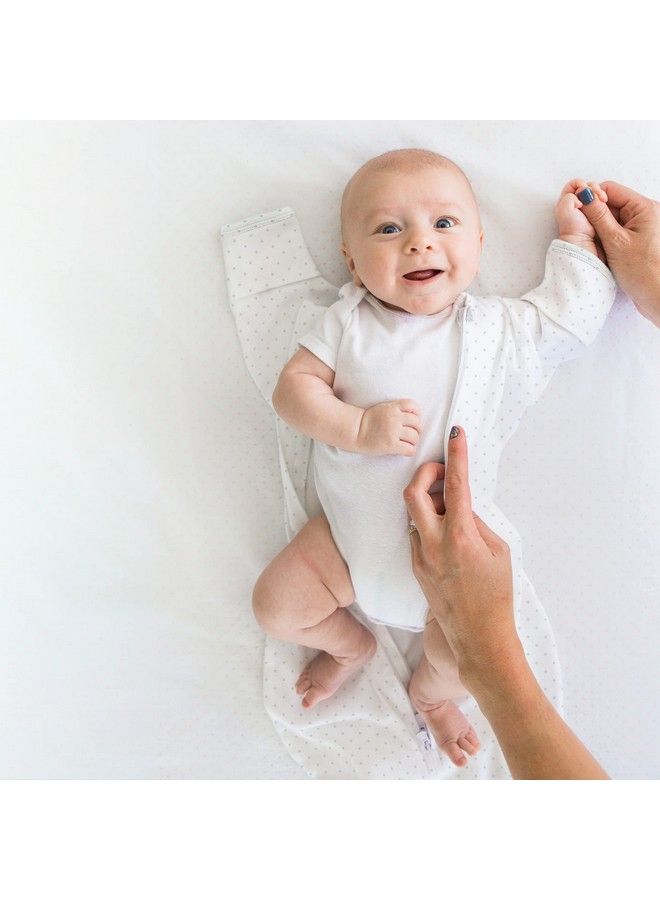 SwaddleDesigns Transitional Swaddle Sack With Arms Up Classic Polka Dot Sterling Medium 3 6Mo 14 21 Lbs (Parents' Picks Award Winner) - Image 5