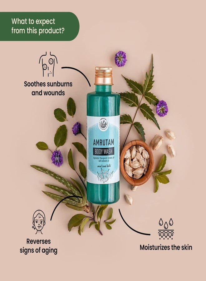 AMRUTAM BODY WASH with Aloe vera, Mint, Tulsi - (200ml) - Image 4