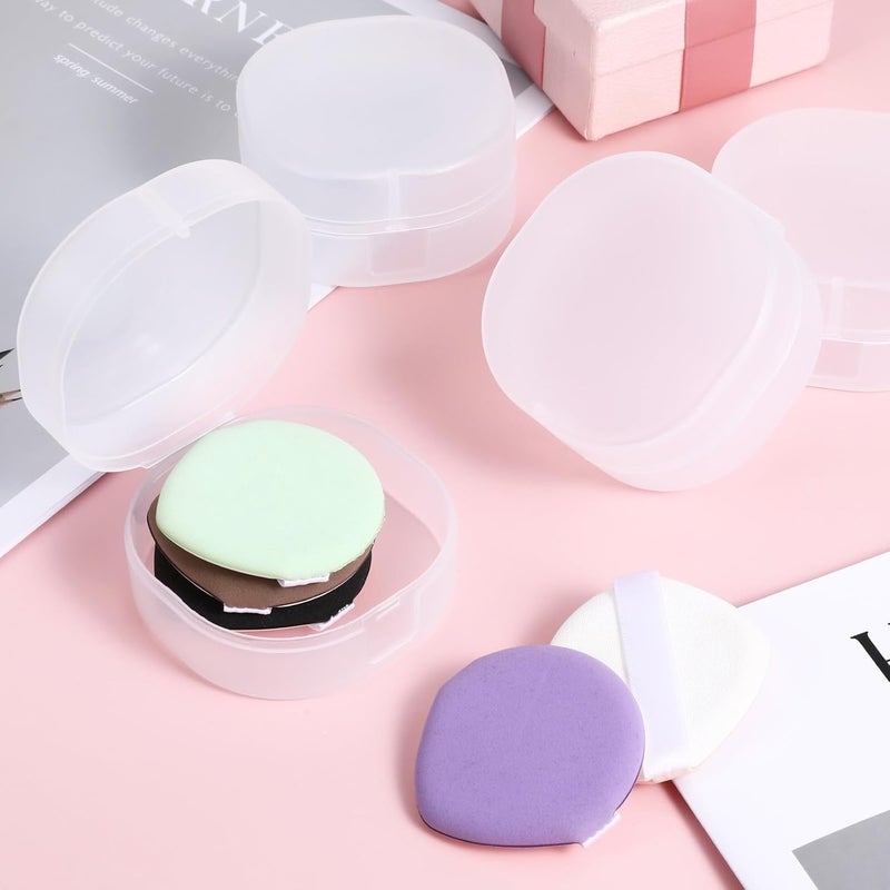 KASTWAVE Portable Plastic Cosmetic Cotton Pad Holder - Sealed Travel Storage Container for Makeup Remover Balls, Pads, Beads - 4 Pack, Whitish Transparent, Multipurpose Organizer for Bathroom and Travel - Image 5