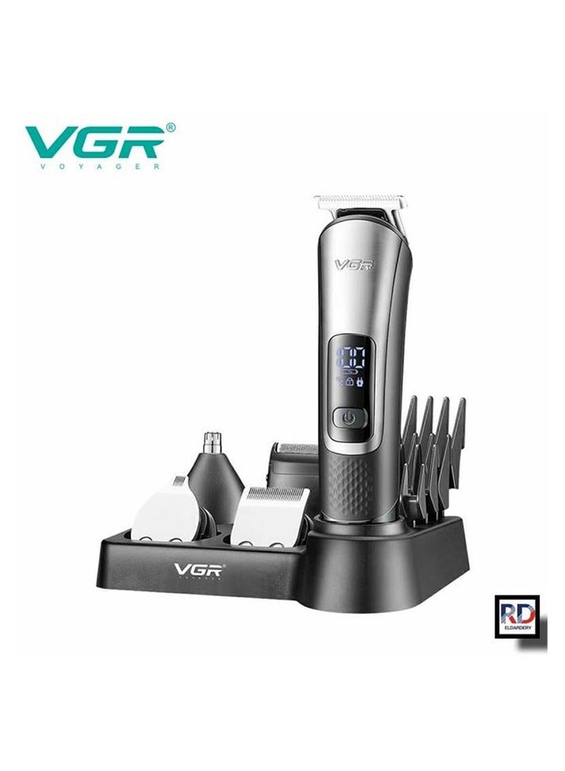 في جي آر V-111 - 5 في 1 - ماكينة حلاقة كهربائية احترافية. قابلة لإعادة الشحن للرجال - Image 3