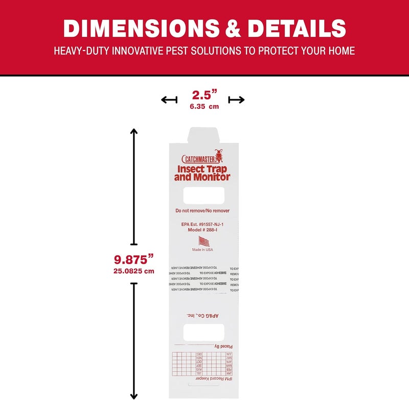 Catchmaster مصائد الغراء للعناكب والحشرات 45-عبوة (15 ورقة) ، ألواح الغراء لقتل الصراصير ، مصائد لزجة للجراد ، مصيدة صراصير داخلية للمنزل والمرآب والمخزن ، مكافحة الآفات للمنزل - Image 4