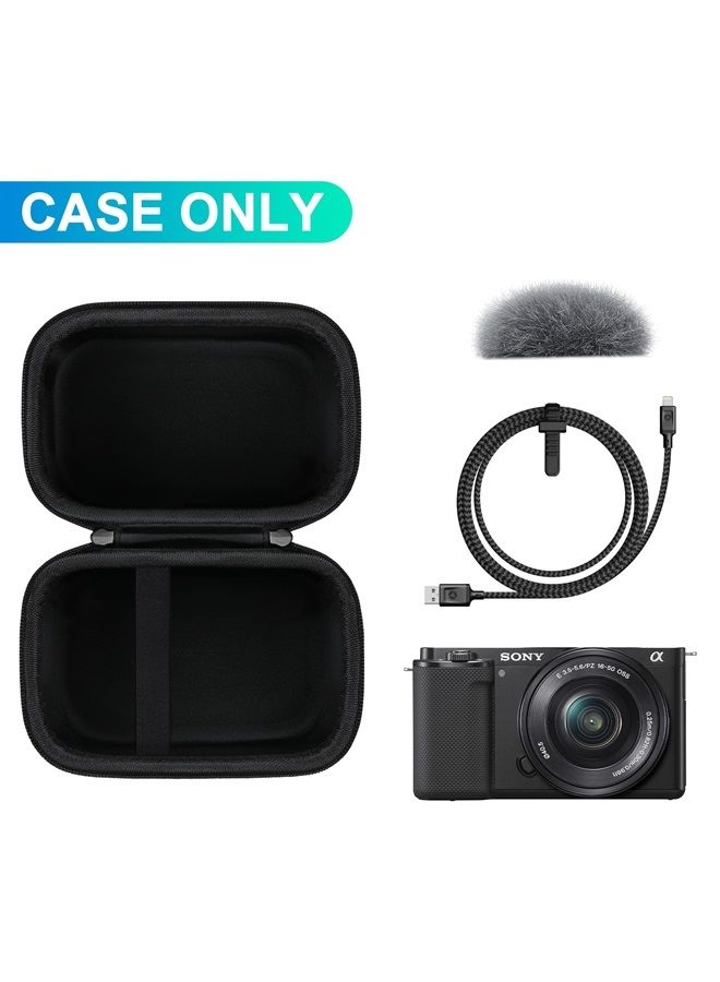 bovke Travel Carrying Case Compatible with Sony Alpha ZV-E10 - APS-C Mirrorless Digital Vlog Camera with 16-50mm Interchangeable Lens, Black - Image 2