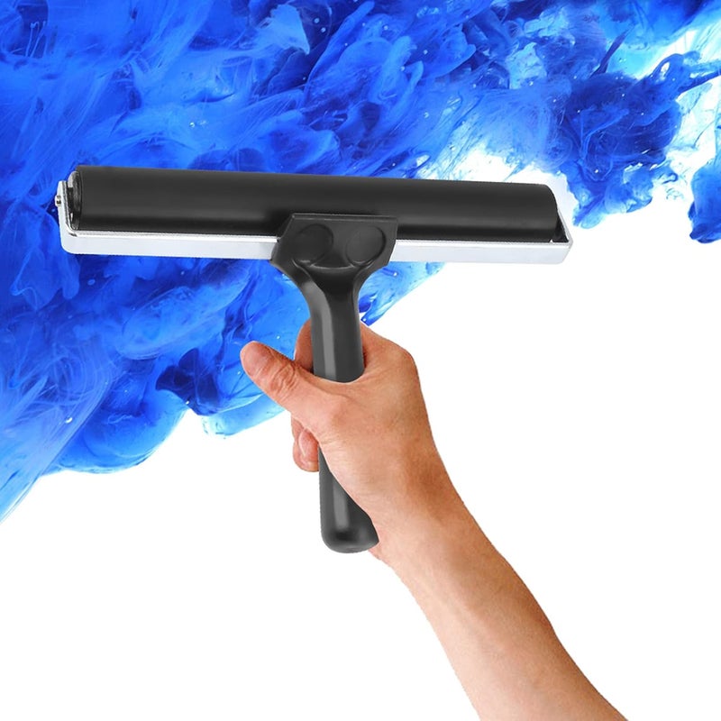 Haofy Rubber Brayer Roller Art Craft Painting Tool with Non Slip Plastic Handle for Spreading Ink Oil Paint Glue on Smooth - Image 4