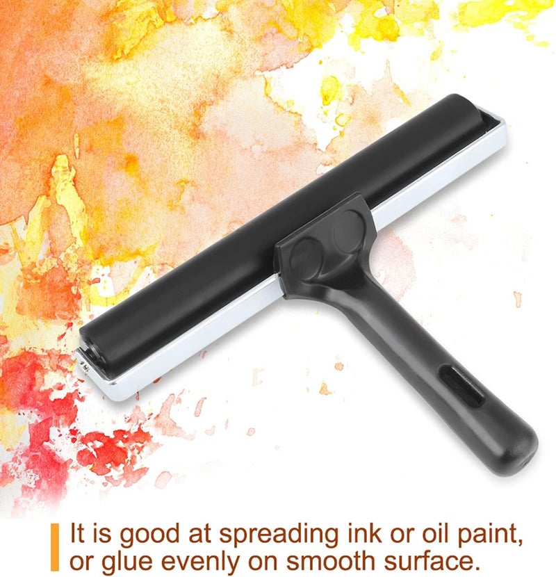 Haofy Rubber Brayer Roller Art Craft Painting Tool with Non Slip Plastic Handle for Spreading Ink Oil Paint Glue on Smooth - Image 3
