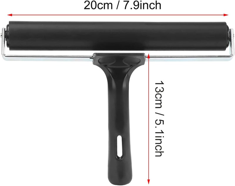 Haofy Rubber Brayer Roller Art Craft Painting Tool with Non Slip Plastic Handle for Spreading Ink Oil Paint Glue on Smooth - Image 2