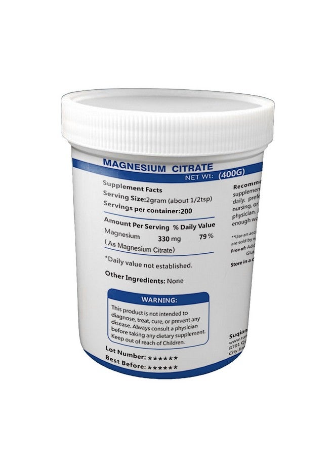 RUNMAG Food Grade Magnesium Citrate Powder, Vegan unflavored Magnesium Citrate Organic Powder 400 Grams - Image 2