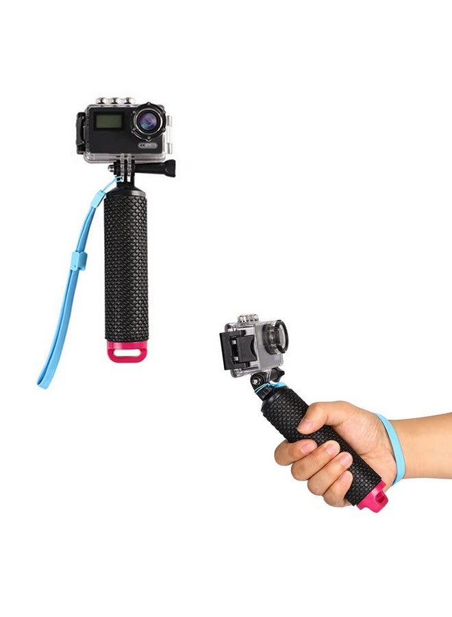 Walway Floating Hand Grip Waterproof Handheld Selfie Stick Monopod Grip Handle Mount Compatible With Gopro Hero 10 9 8 7 Hero Session Fusion Max Akaso Sjcam Dji Osmo Action Cameras (Pink) - Image 2