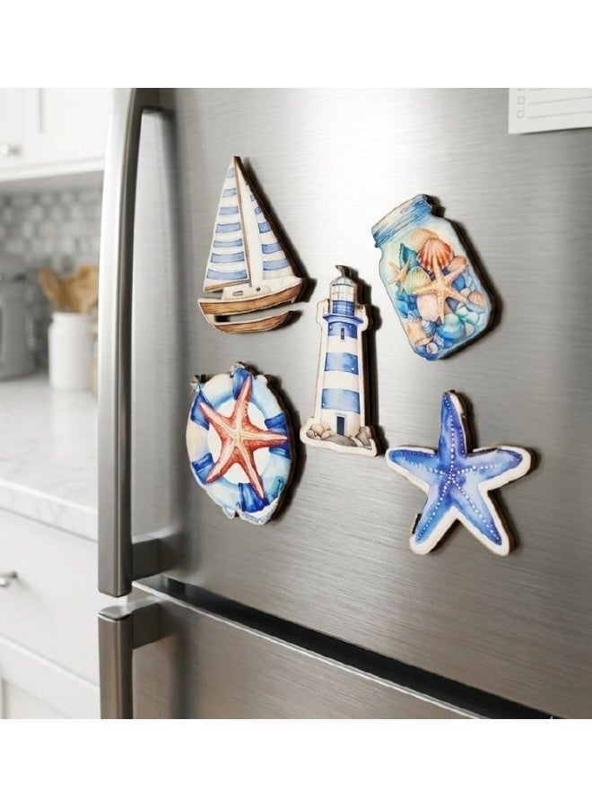 Magnet set: a pack of Disney shapes 🐭🦋, a pack of sea-themed shapes 🩵, and other new, unique designs 🍒.  Each pack contains 5 different pieces. - Image 1