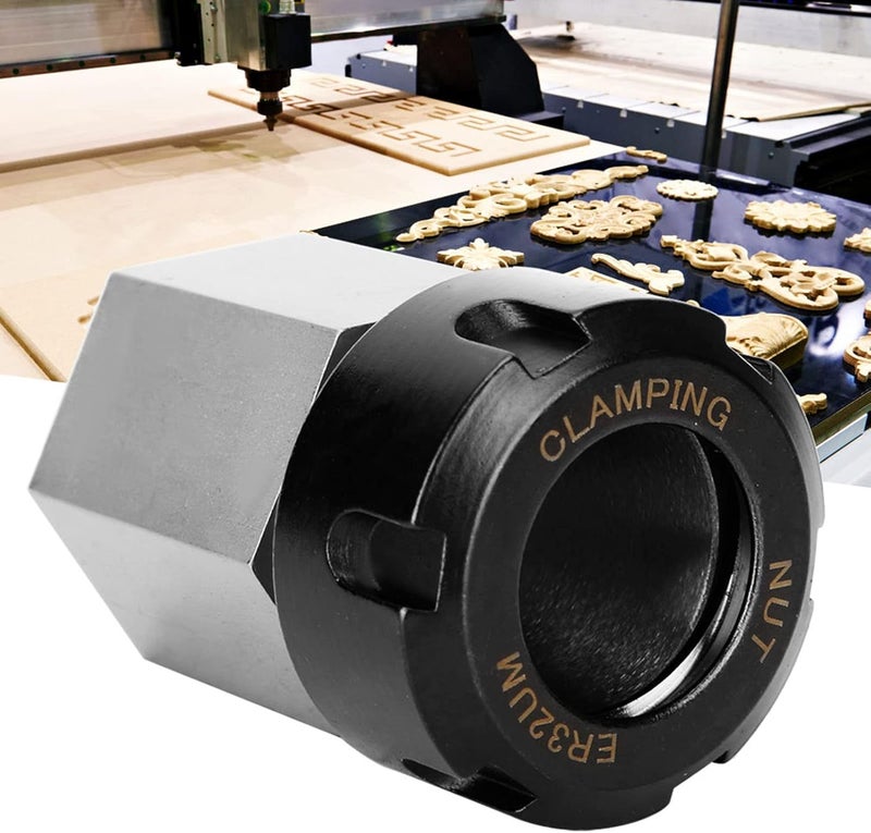ER - 32 Hex Collet Block, ER - 32 Collet Holder for CNC Lathe, Square Shank Chuck with Through Hole for Long Part Machining, Hardened Tool Steel Collet Block for - Image 5
