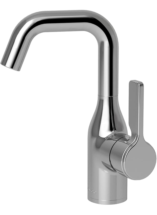 The Bros Bathroom Faucet, Single-Lever Basin Mixer Deck Mounted Lavatory Tap Basin Mixer Brass Bathroom Sink Fixtures, Chrome - Image 1