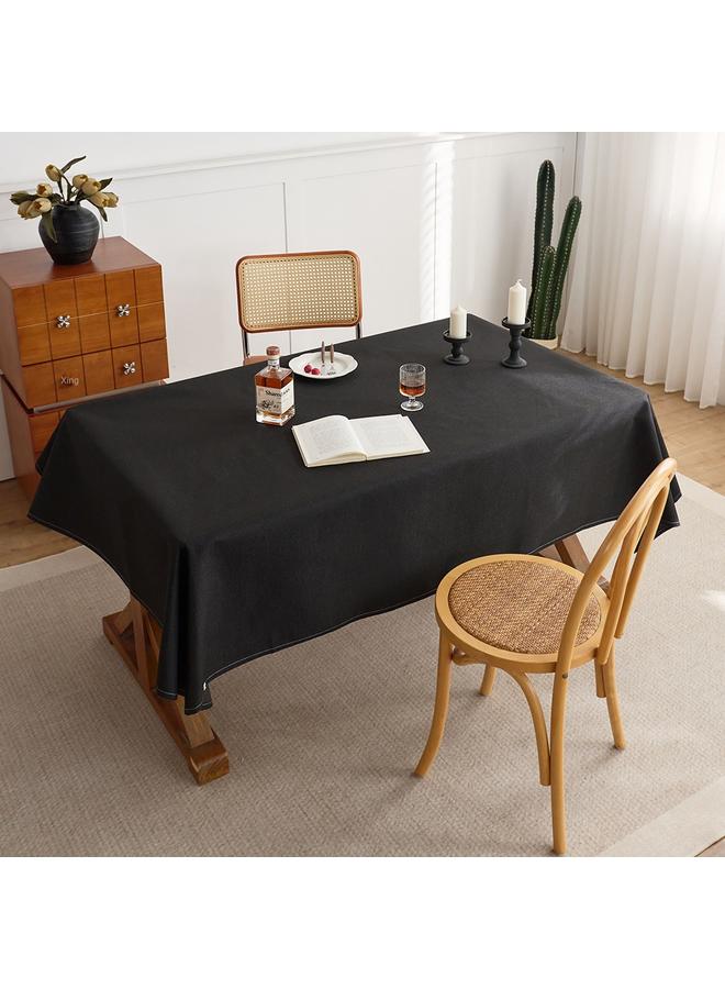Bluejw Chinese Style Solid Color Tablecloth Cotton And Linen Style Linen Texture Light Luxury High-Level Decorative Table Cloth Tea Table Tablecloth - Image 1