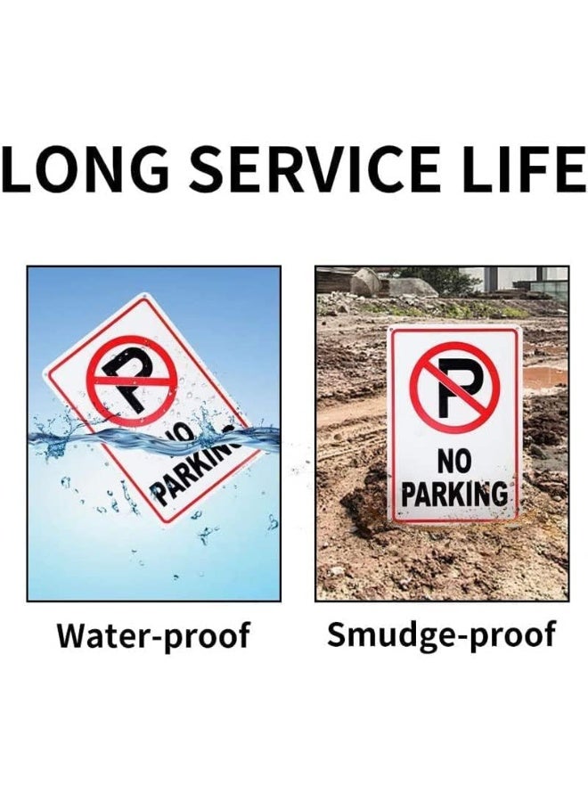 ARS 3 Pack No Parking Sign 10"x 7" .04" Aluminum Reflective Sign Rust Free Aluminum-UV Protected and Weatherproof - Image 3