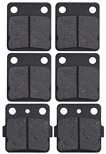 MWMNUN Brake Pads Front/Rear Compatible with Yamah Wolverine 350 Warrior 350 Blaster 200 Banshee 350 Braking for Raptor 125 YFZ350 YFS200 YFM 350 YFS200 YFM125R Kevlar Fiber - Image 1