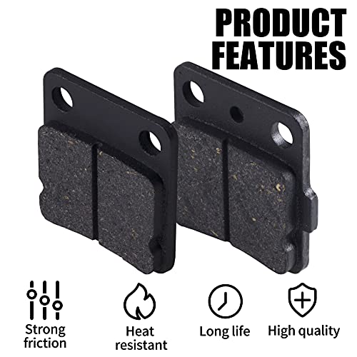 MWMNUN Brake Pads Front/Rear Compatible with Yamah Wolverine 350 Warrior 350 Blaster 200 Banshee 350 Braking for Raptor 125 YFZ350 YFS200 YFM 350 YFS200 YFM125R Kevlar Fiber - Image 5