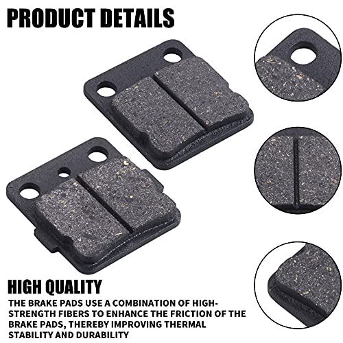 MWMNUN Brake Pads Front/Rear Compatible with Yamah Wolverine 350 Warrior 350 Blaster 200 Banshee 350 Braking for Raptor 125 YFZ350 YFS200 YFM 350 YFS200 YFM125R Kevlar Fiber - Image 3