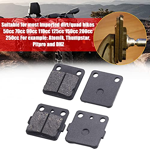 MWMNUN Brake Pads Front/Rear Compatible with Yamah Wolverine 350 Warrior 350 Blaster 200 Banshee 350 Braking for Raptor 125 YFZ350 YFS200 YFM 350 YFS200 YFM125R Kevlar Fiber - Image 4