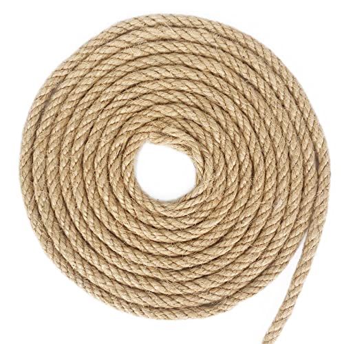 Leecogo 6mm Jute Rope, 164 Feet Heavy Duty and Thick Twine Rope for Gardening, Crafting, Packing, Bundling and Home Decor - Image 3