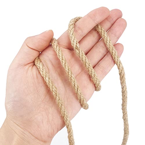 Leecogo 6mm Jute Rope, 164 Feet Heavy Duty and Thick Twine Rope for Gardening, Crafting, Packing, Bundling and Home Decor - Image 4