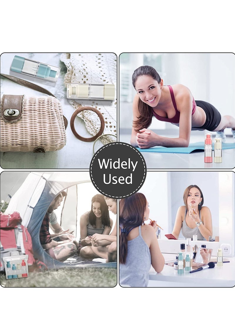 Vacuum Cosmetic Bottles Toiletries, Plastic Airless Cosmetic Containers for Toner and Lotion, Travel Size Toiletry Set with Vacuum Pump Spray Bottles