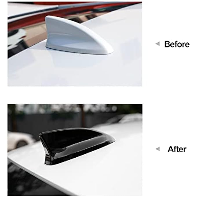 rayihni for 11th Gen Civic Accessories Antenna Topper Cover Shark Fin Decoration Compatible with Honda Civic 2022 2023 2024 2025 2026 (Glossy Black) - Image 2