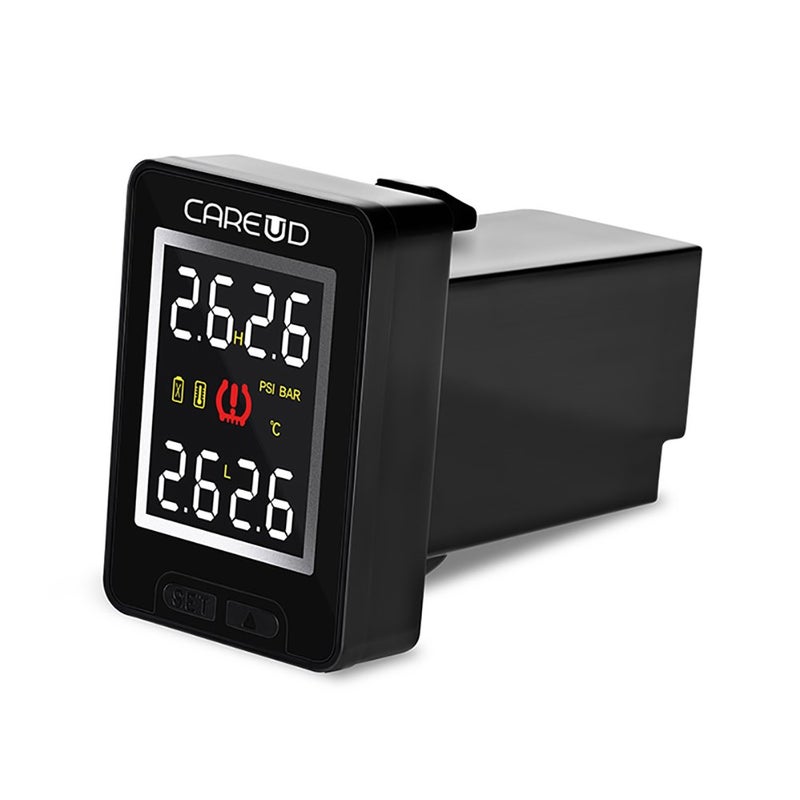 نظام مراقبة ضغط الإطارات U912 TPMS لمراقبة الضغط ودرجة الحرارة في الوقت الحقيقي 4 قطع حساسات RF داخلية/خارجية فتحة افتراضية بطارية 5 سنوات (مع 4 قطع حساسات داخلية/قابلة للاستبدال) - Image 1