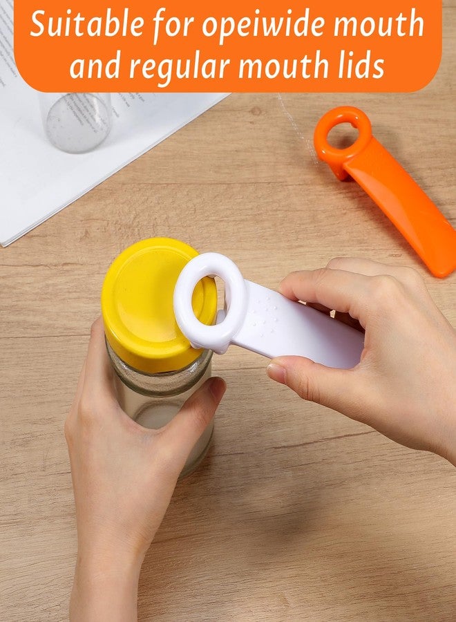 ValueBargain Jar Key, 2Pcs Jar Key Lid Opener for Seniors, Women, Men, Opening Jars Lid (Orange & White) - Image 4