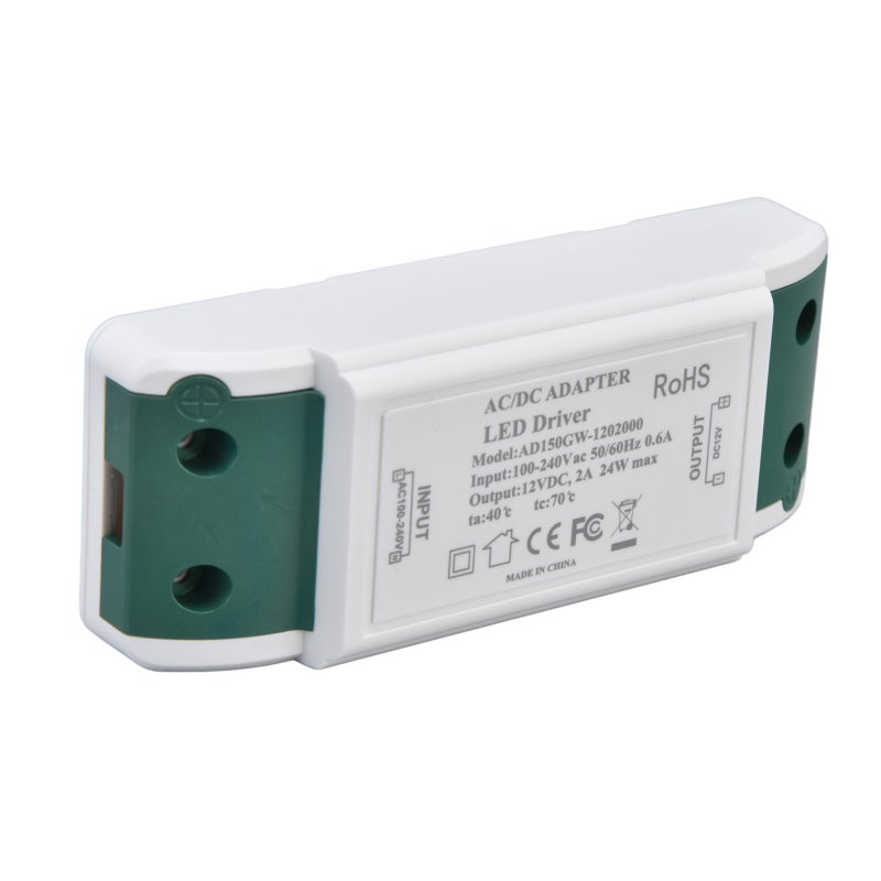 12V LED Driver: 24W 2A Flame Retardant ABS Shell - Overcurrent Short Circuit Overheat Protection Waterproof LED Power Supply for Home Commercial DIY Lighting Devices - Image 5