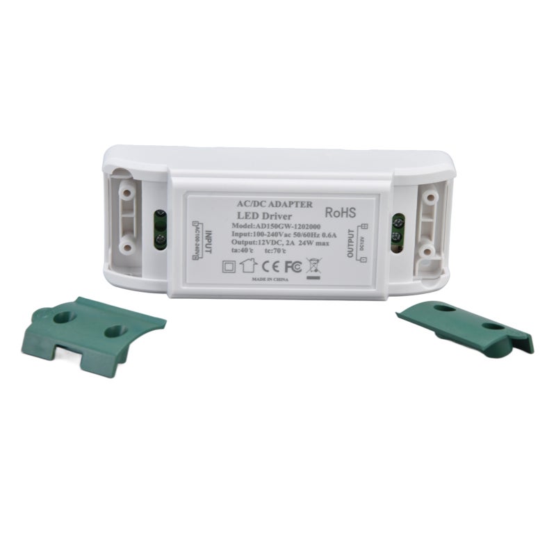12V LED Driver: 24W 2A Flame Retardant ABS Shell - Overcurrent Short Circuit Overheat Protection Waterproof LED Power Supply for Home Commercial DIY Lighting Devices - Image 4
