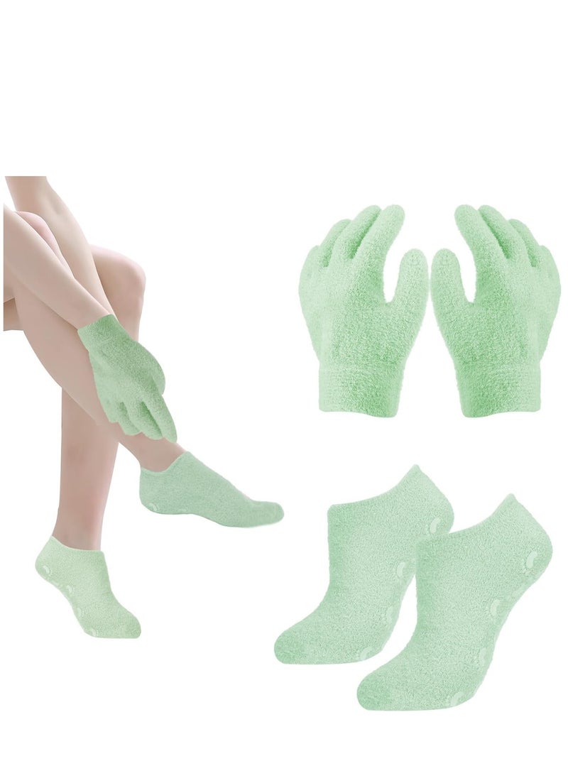 SYOSI Moisturizing Glove and Sock, Gel Spa Moisturizing Therapy Sock Glove, Soften Repairing Dry Cracked, Hands Feet Skin Care, Effective in Repair Dry and Chapped Hands and Feet Skin Care  - Image 1