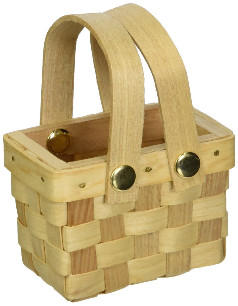 Weddingstar Miniature Woven Picnic Basket Favor - Set of 6 - Image 1