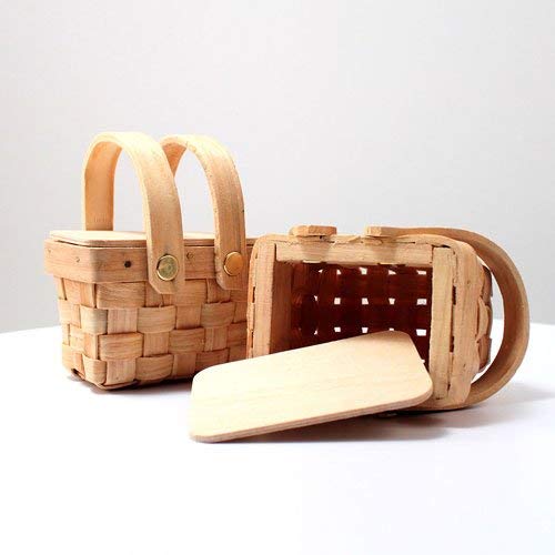 Weddingstar Miniature Woven Picnic Basket Favor - Set of 6 - Image 5